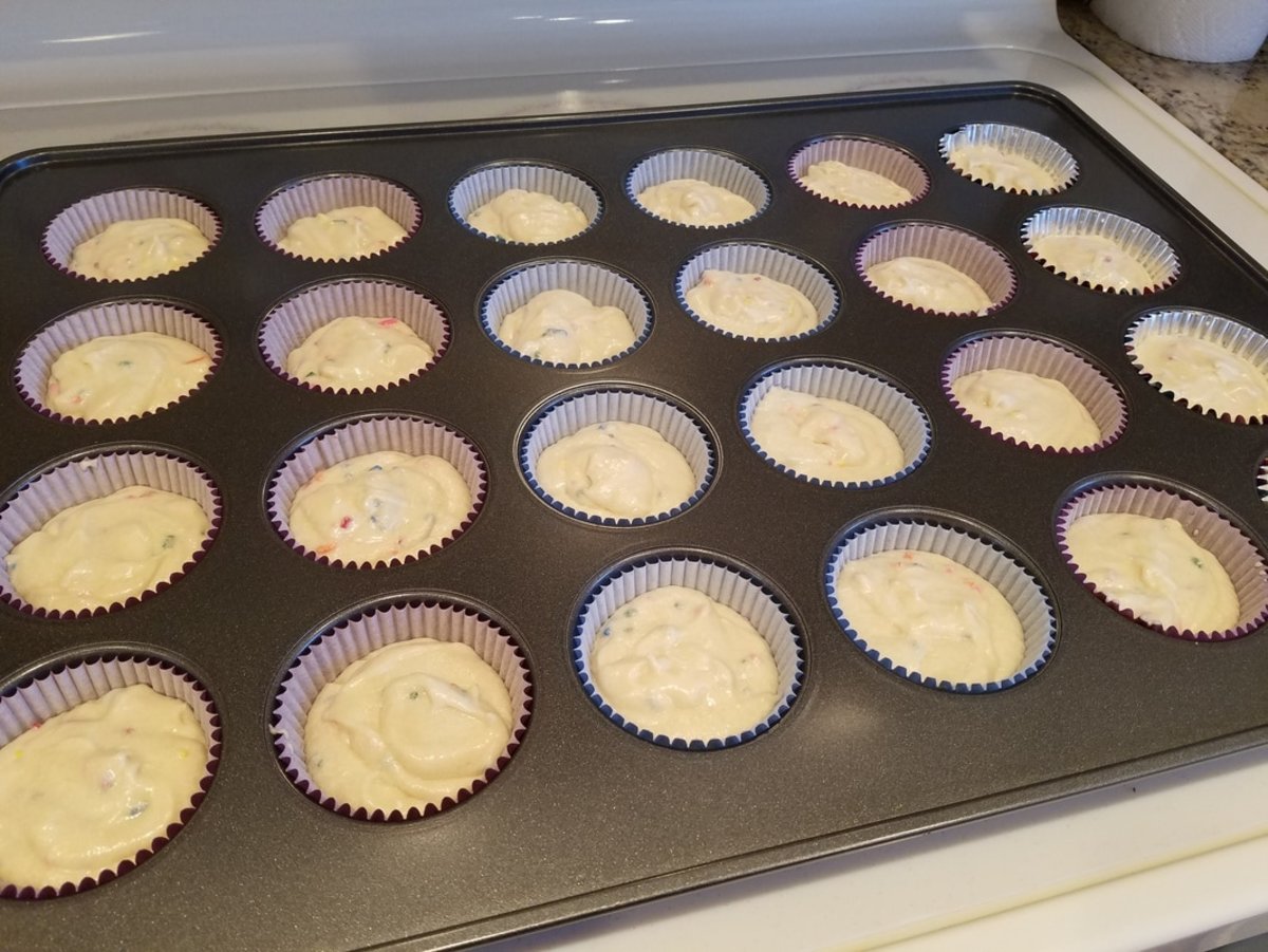 If making cupcakes, fill the liners 2/3 full.