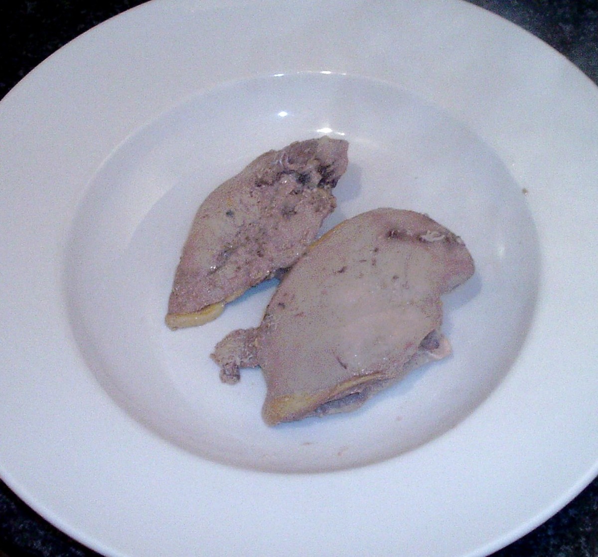 Poached pheasant breasts