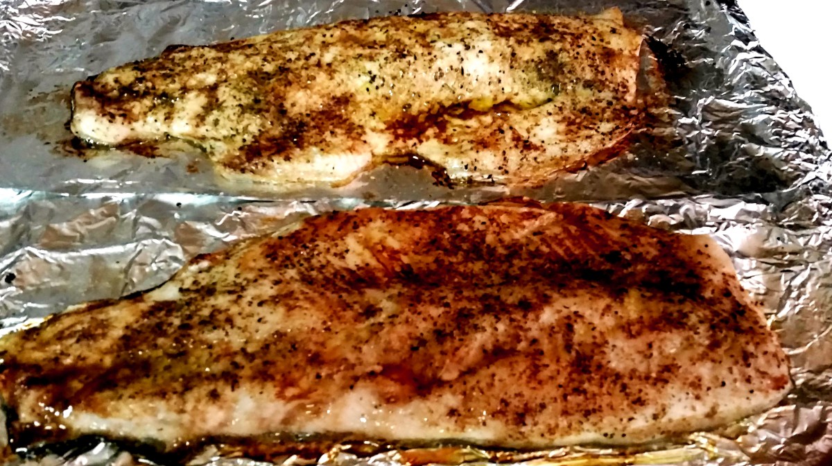 Delicious broiled trout