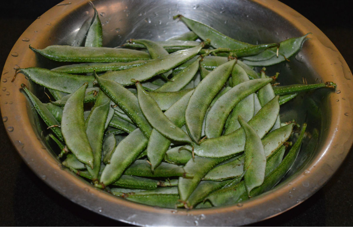 Flat green beans