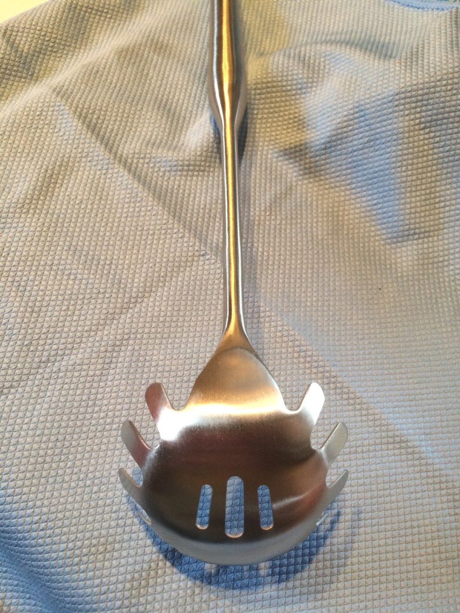 This slotted ladle is perfect for pasta. 