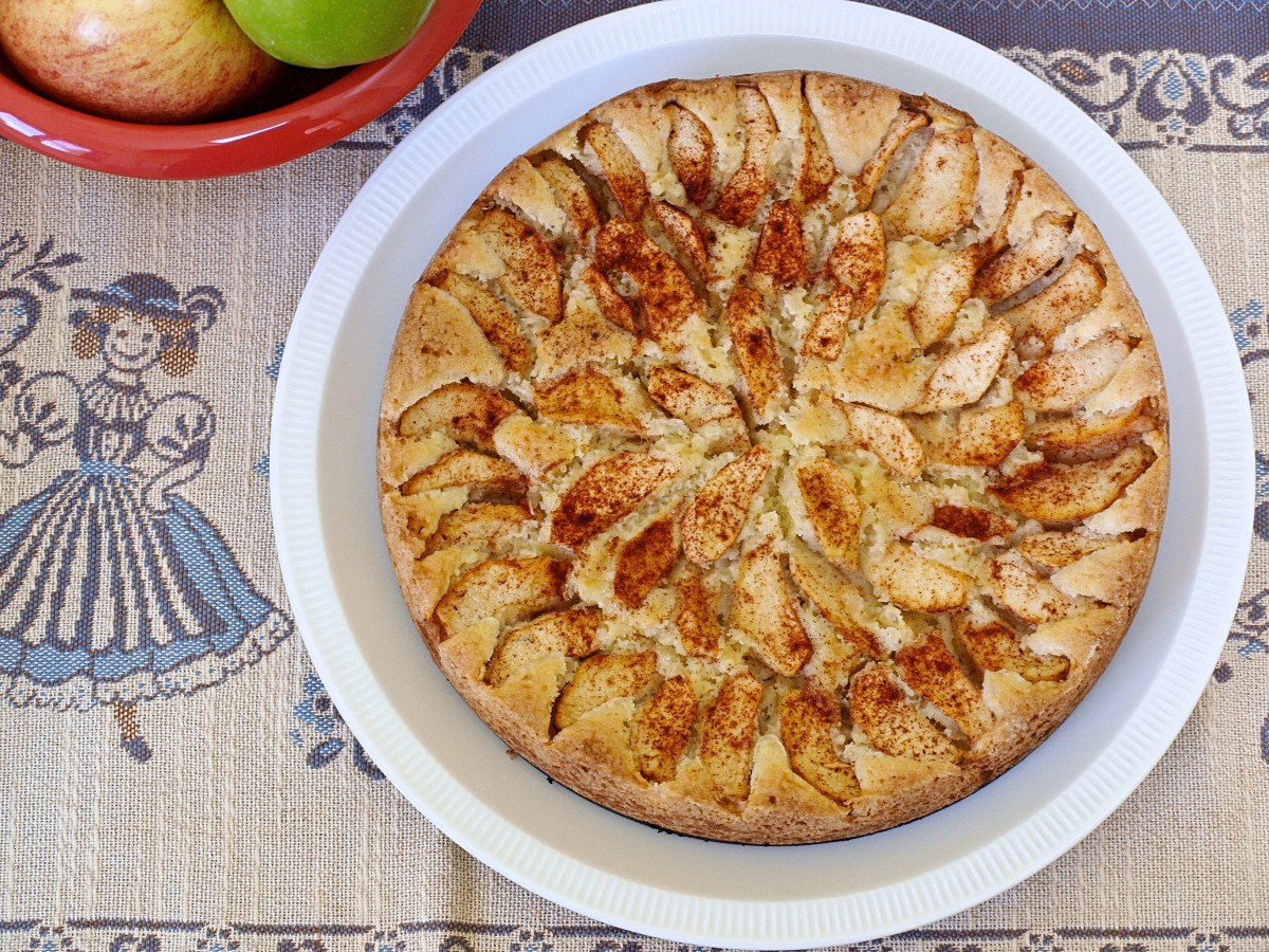 Springform pans are great for a cake with a fancy top like this German Apple Cake.  