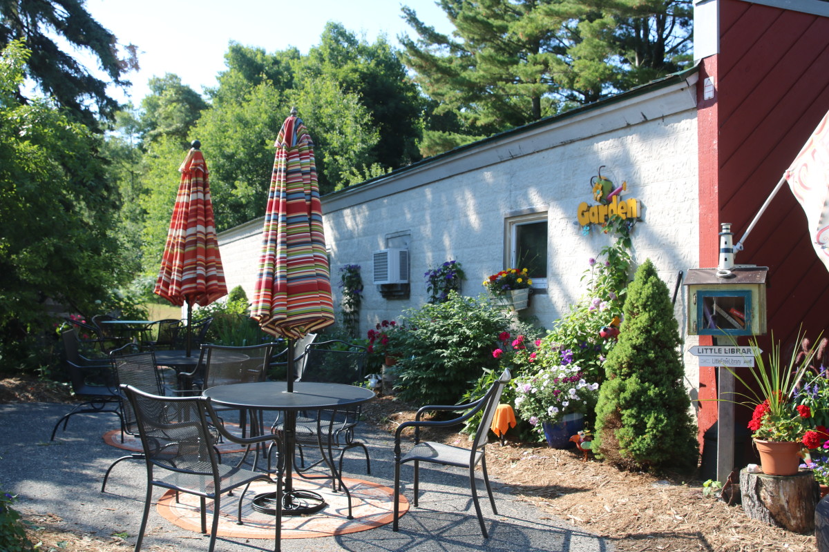 Brew Coffeehouse's outdoor seating area