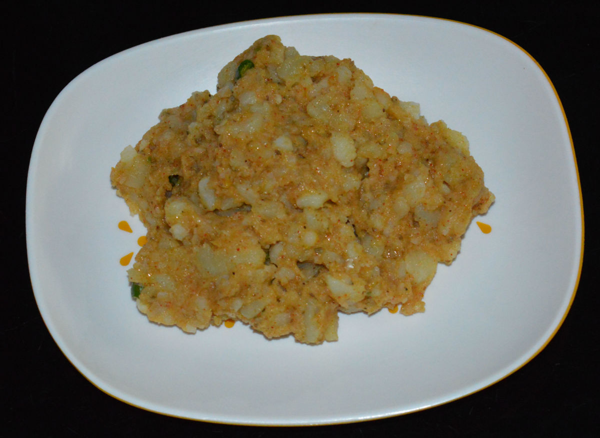 This is what the completed stuffing looks like. 