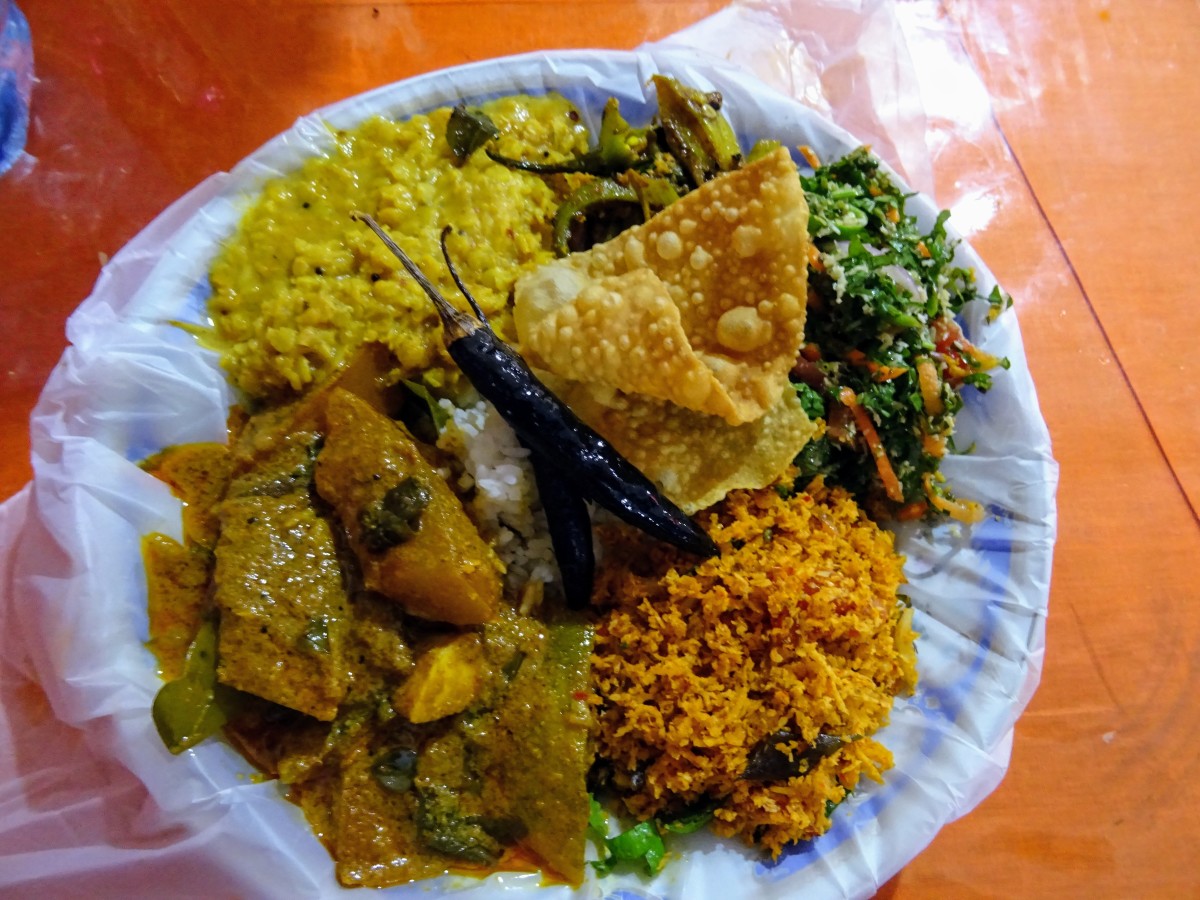 The portions are enormous in Sri Lanka.