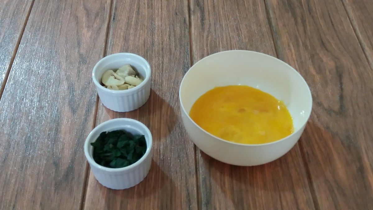 ingredients for omelette
