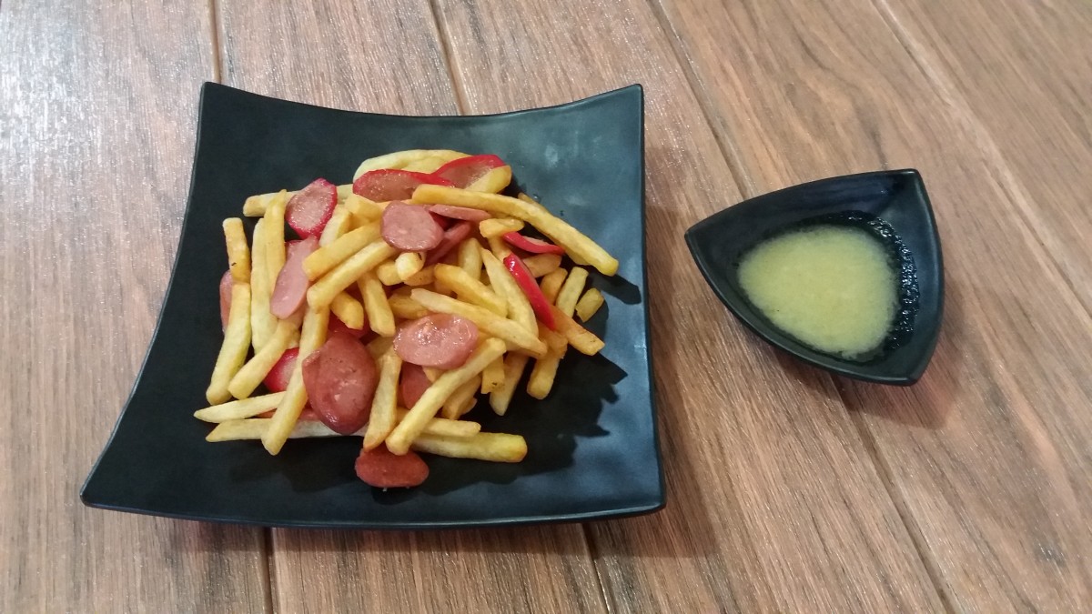 Salchipapa - Peruvian Hot Dog & Fries Street Food