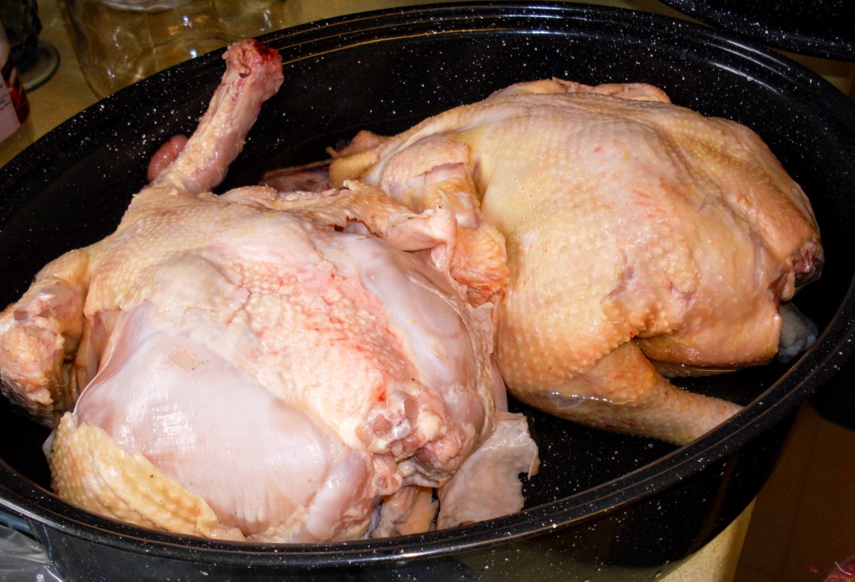 ... a turkey roaster, a pressure cooker, slow roaster, or what have you, in which to cook your meat.