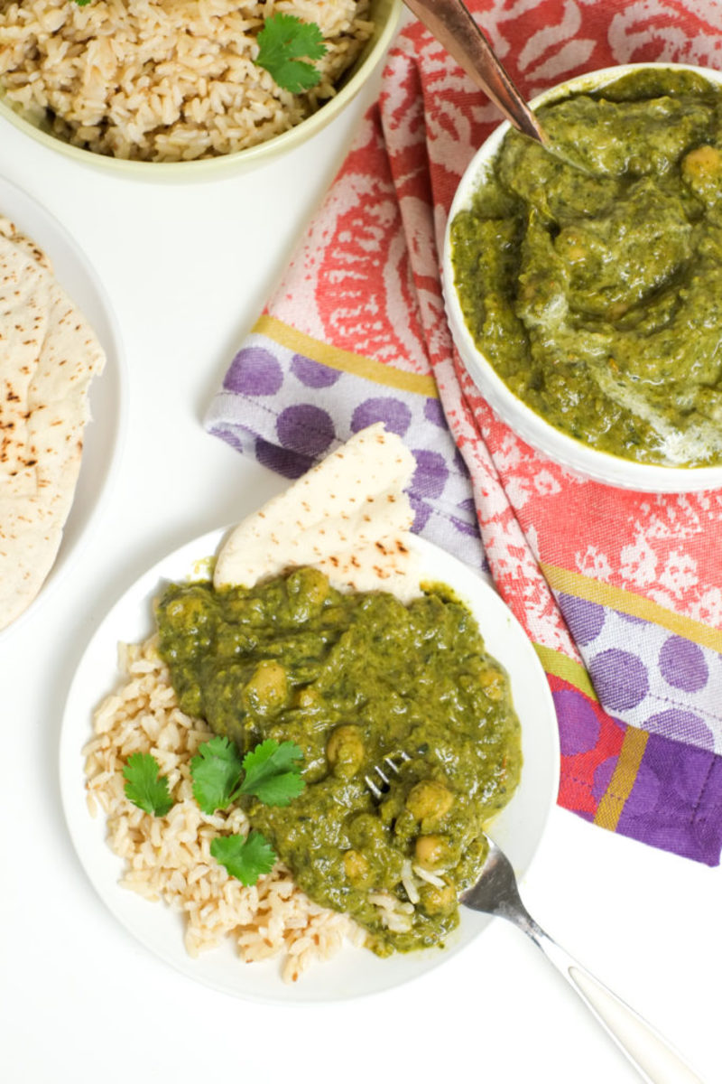 Indian spinach curry for kids