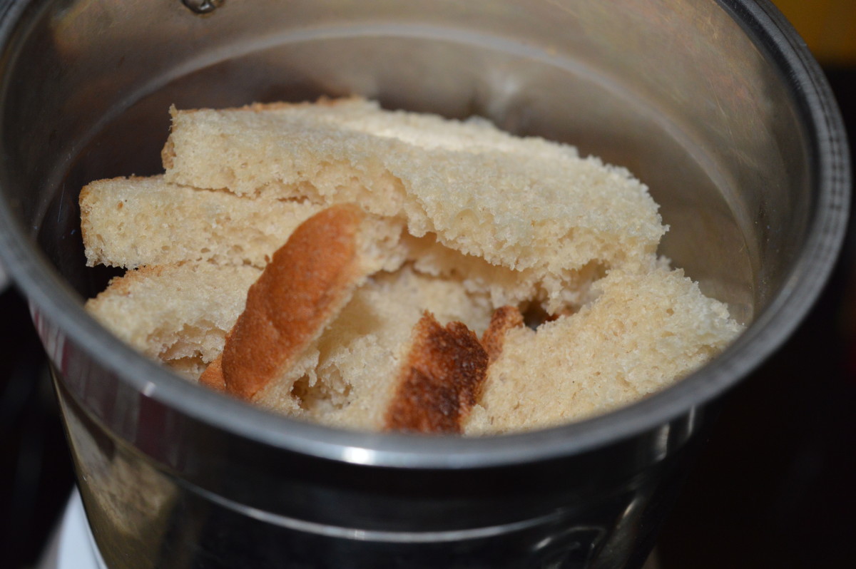 Step two: Make bread crumbs in a mixer or blender.