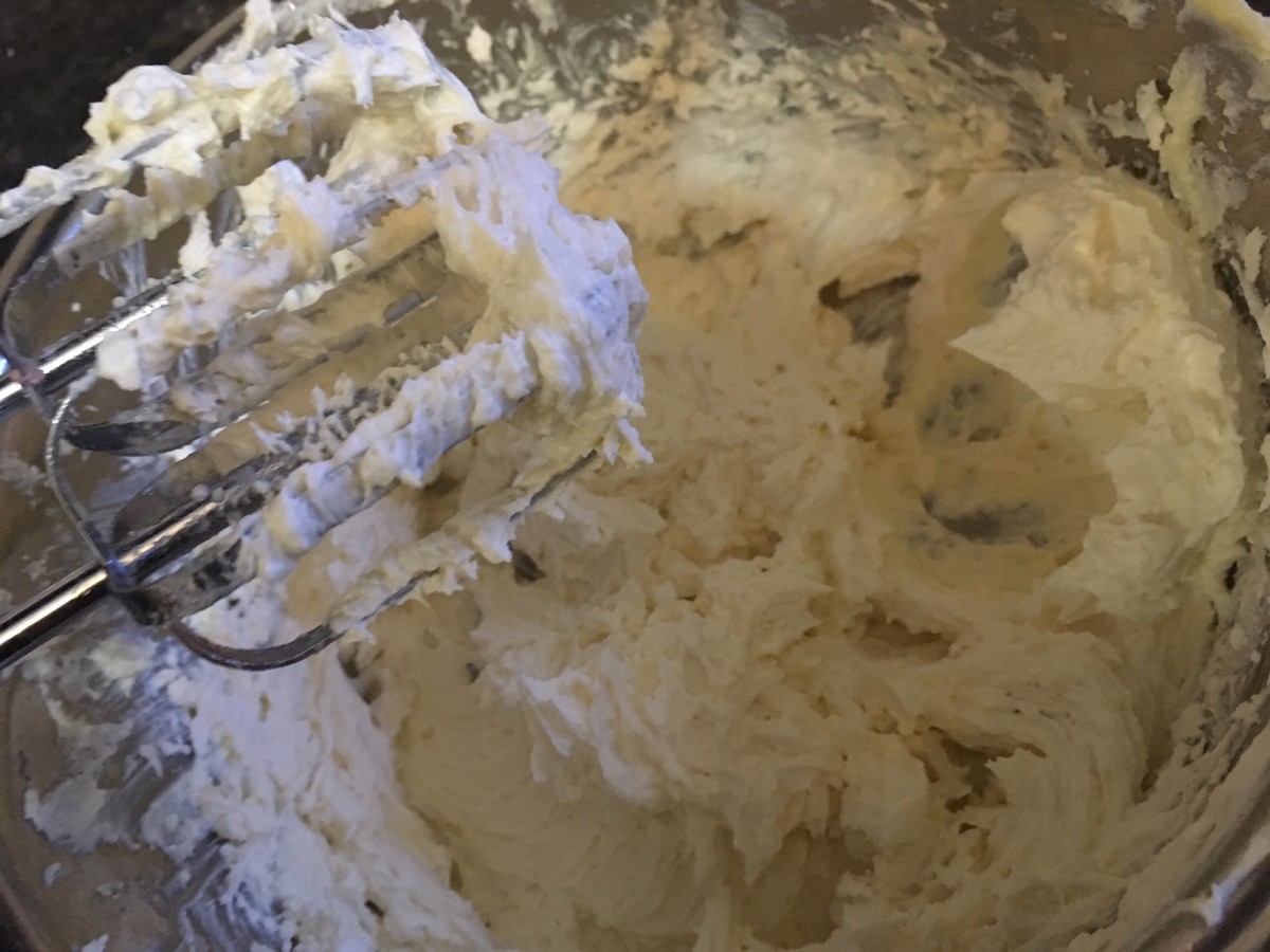 Beat until the frosting resembles whipped cream