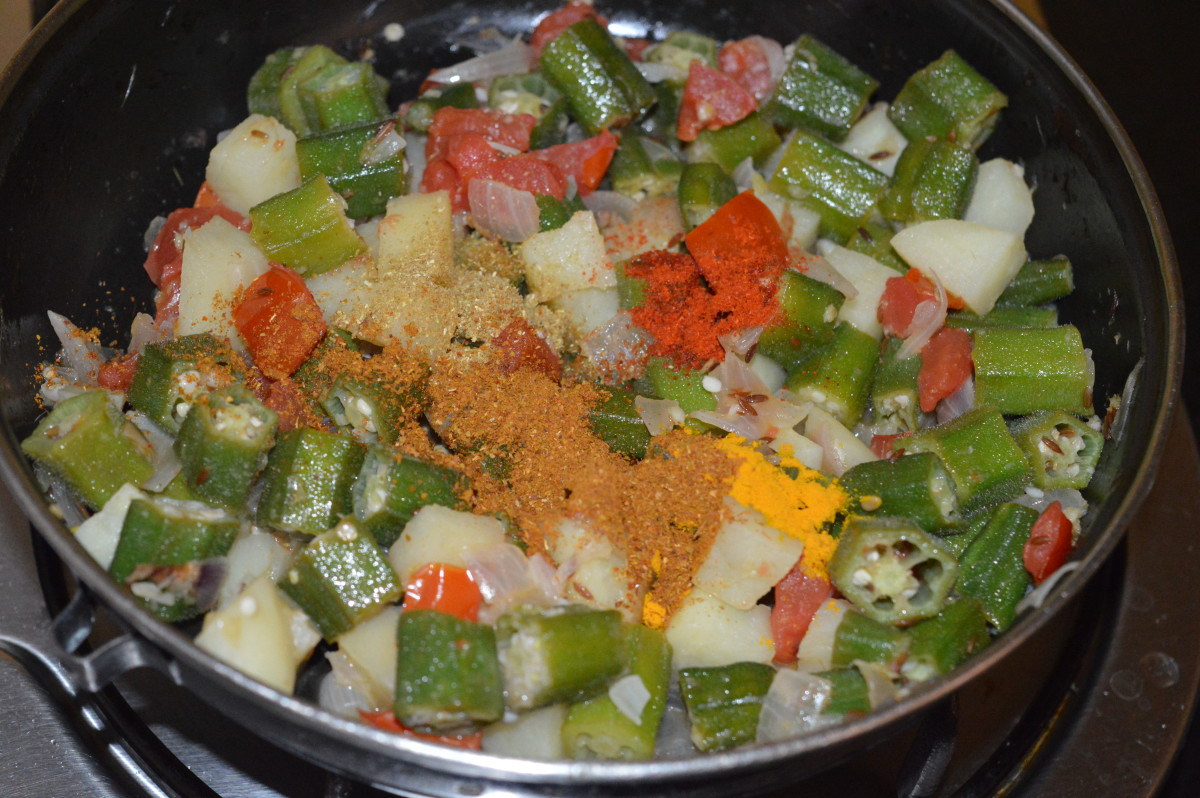 YogurtBased Okra Potato Curry Delicious Indian Recipe Delishably