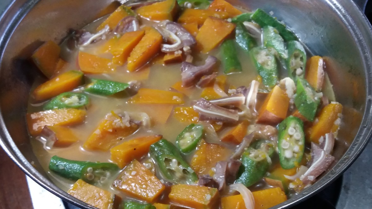 Pumpkin and okra stew recipe