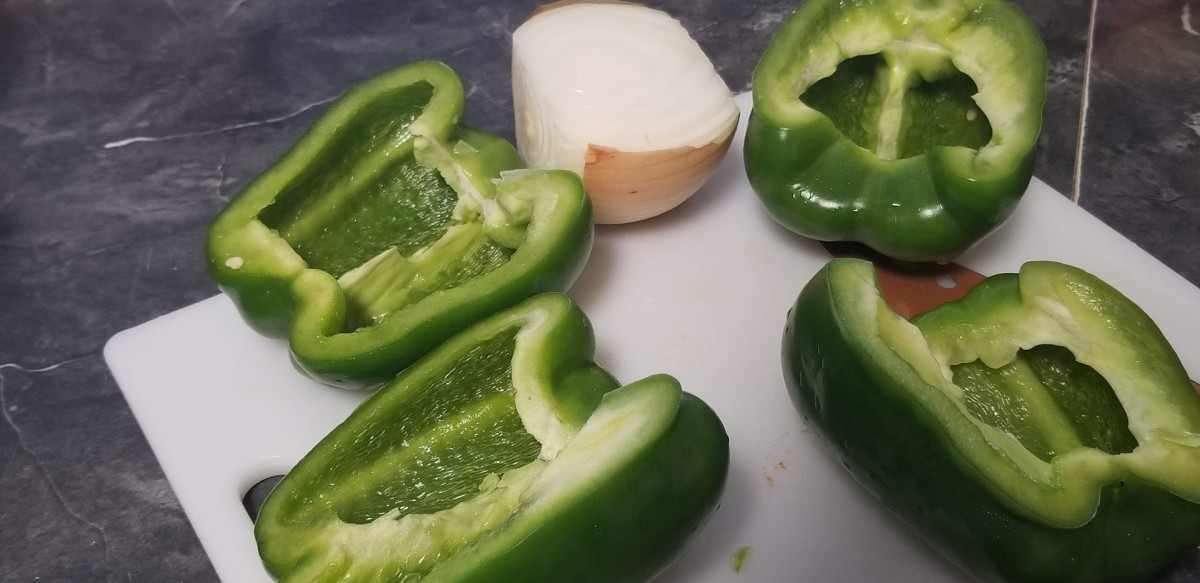 Cut the peppers lengthwise