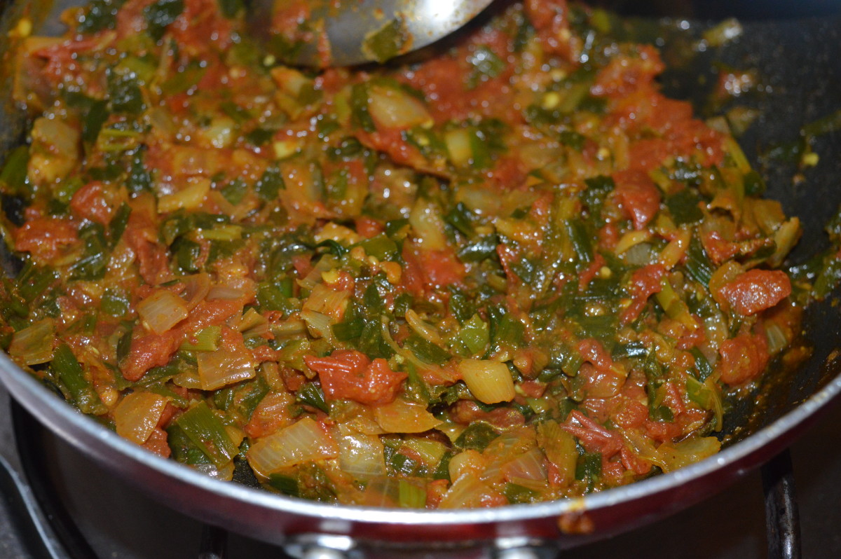 spring onion tomato curry