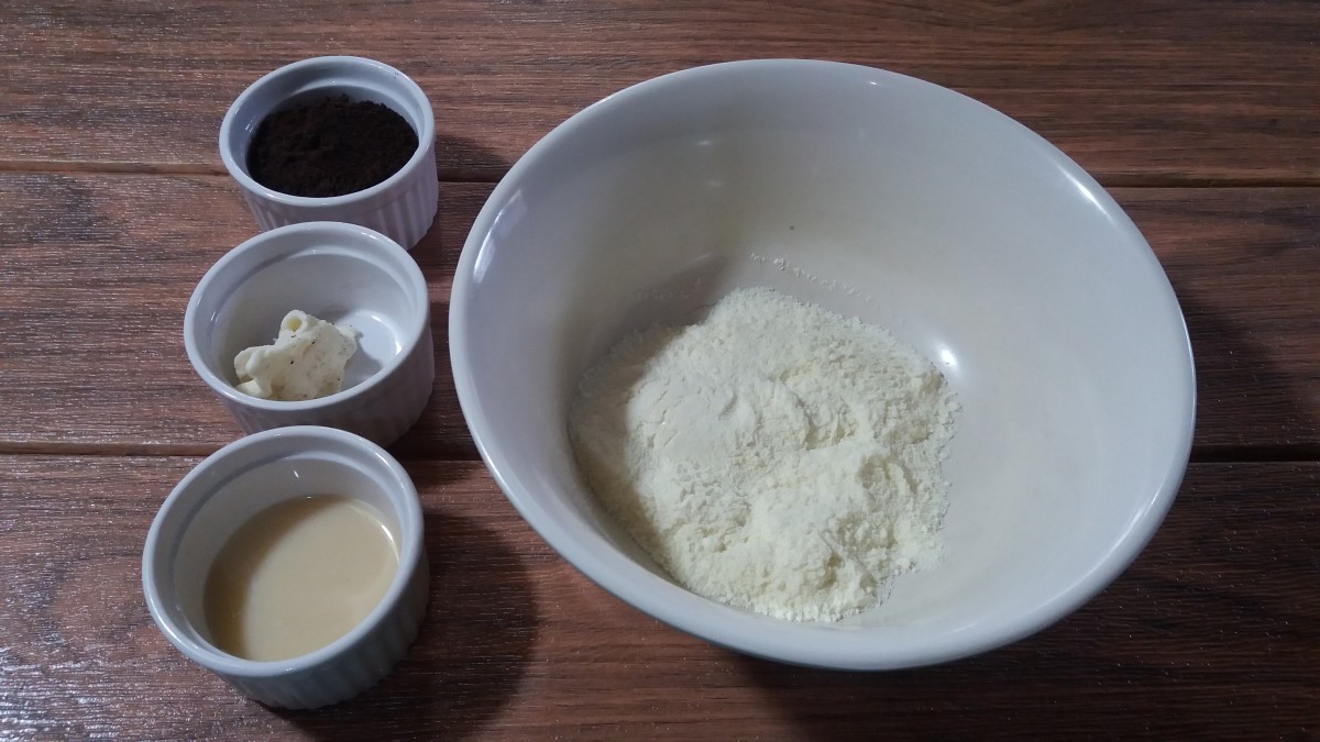 Ingredients for cookies and cream pastillas