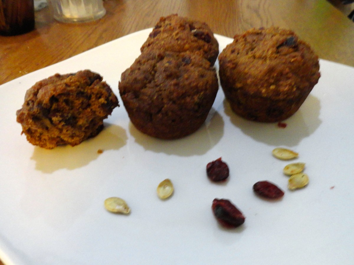 I know these look dark, but they are filled with soft, chewy cranberries, walnuts, and brown sugar.  Yum.