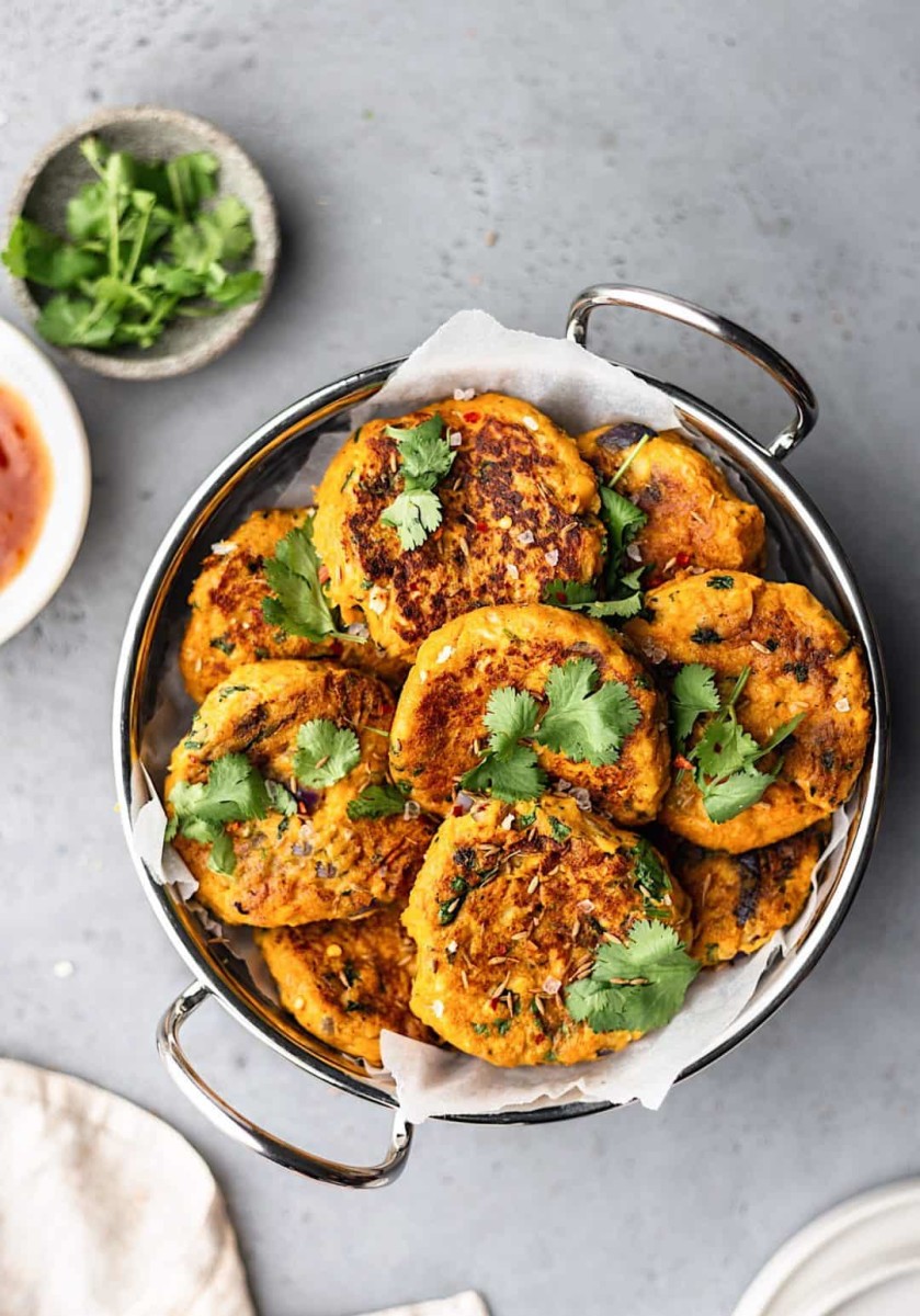 Curried Sweet Potato and Chickpea Patties
