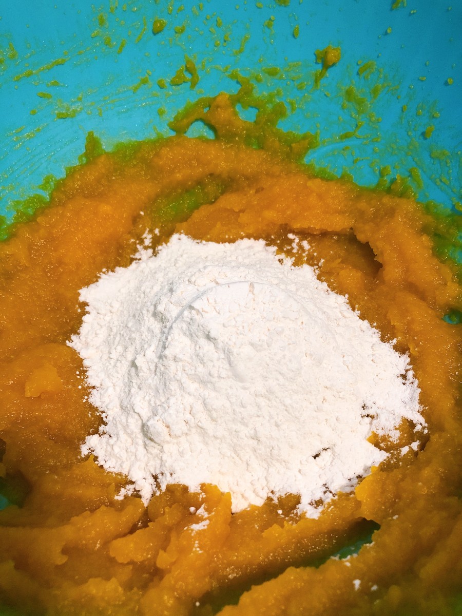 Add the all-purpose flour to the mixture. 