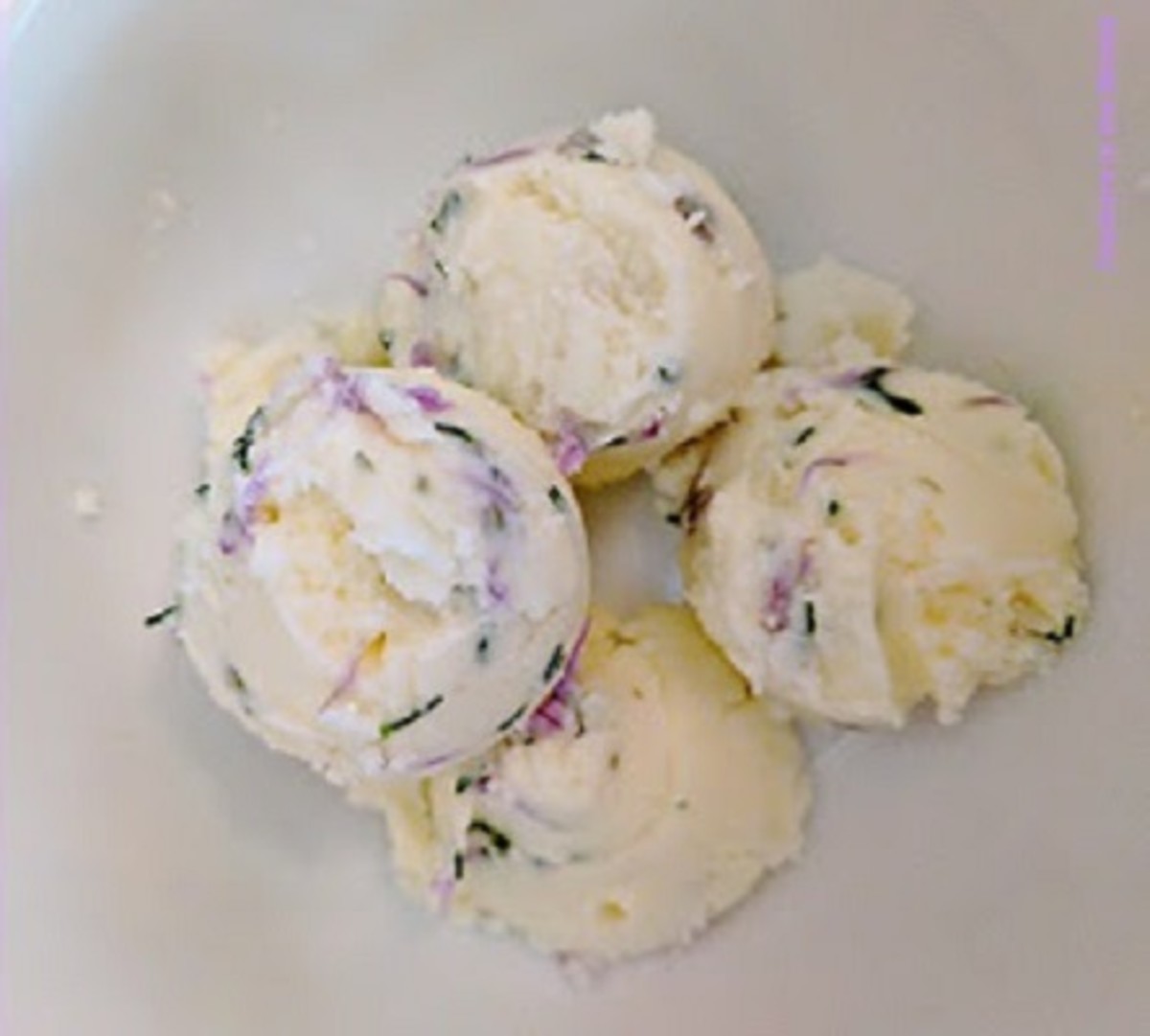 Chive blossom butter