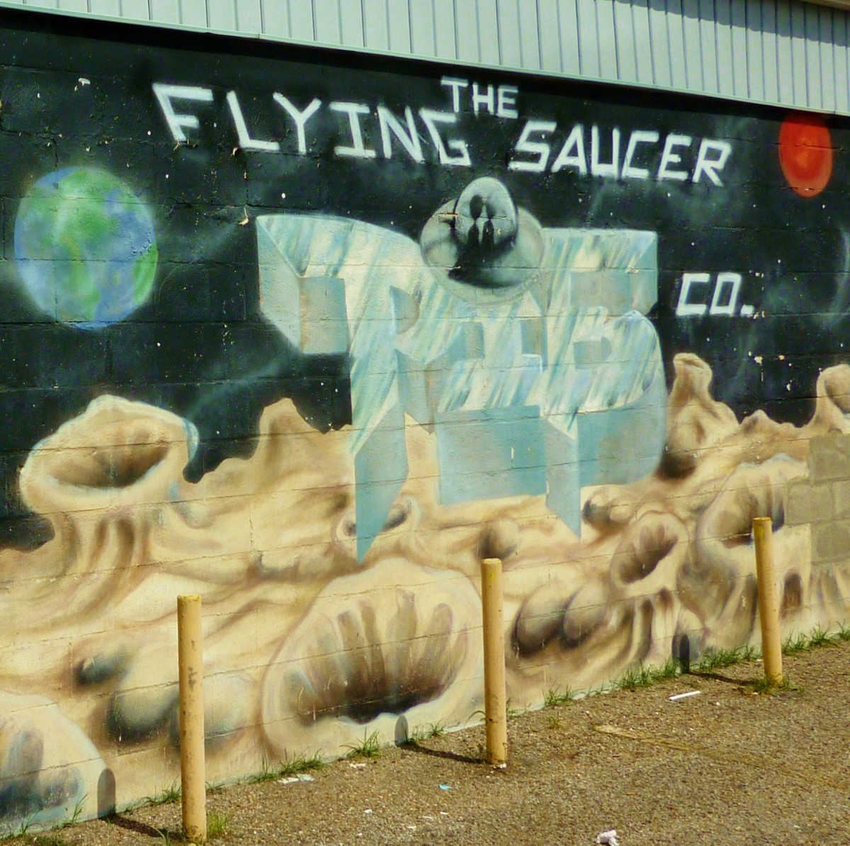 The pie portion of the mural 