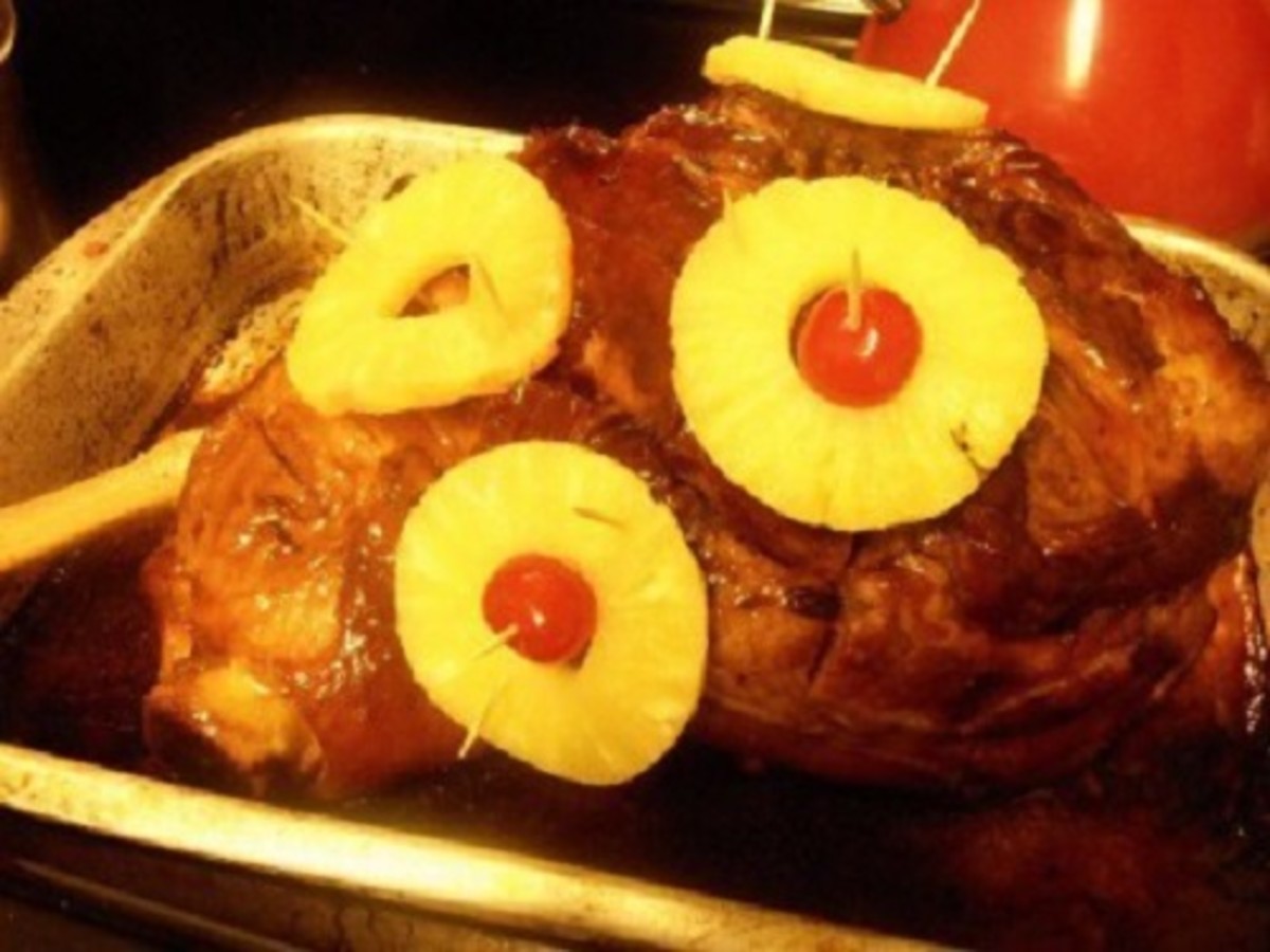 Garnished ham