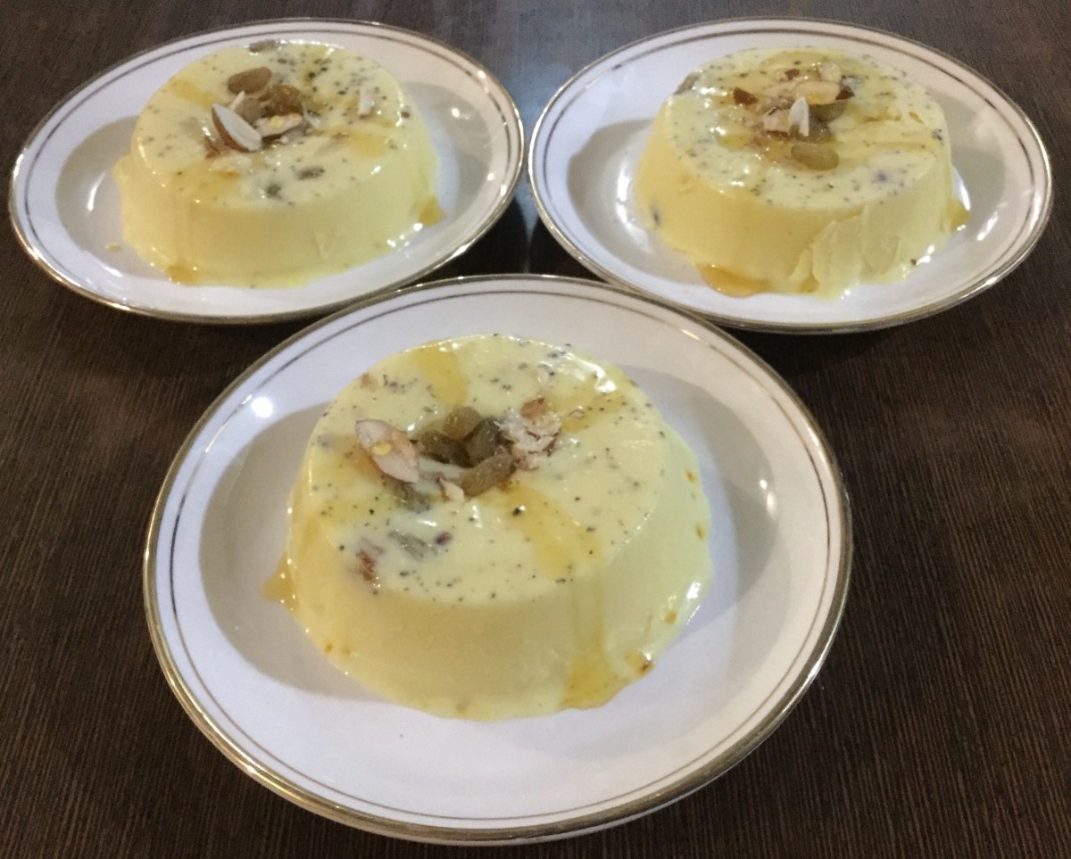 The saffron and cardamom kulfi is ready to serve
