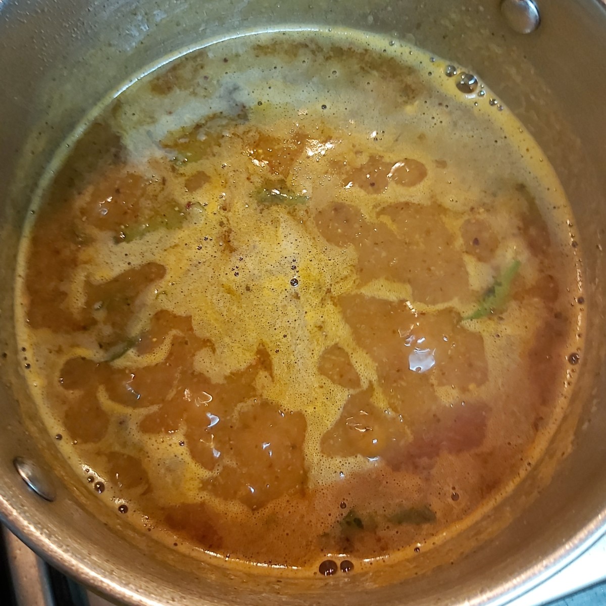 If the rasam is too thick, add more water. Adjust salt and boil till the spices are well absorbed.
