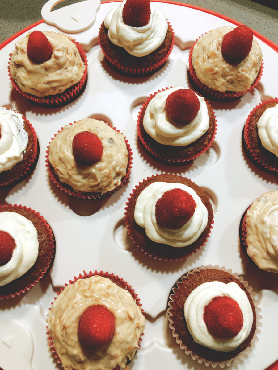 Voila! These German chocolate cupcakes were so pretty and delicious! 