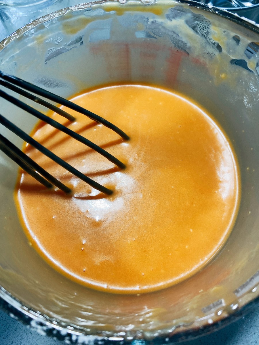 Whisk the mixture until it's well-combined. 
