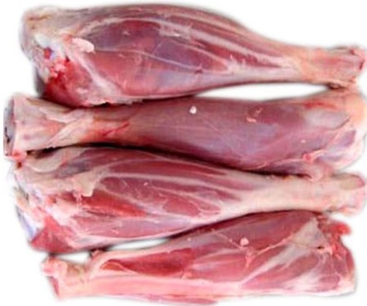 This is what goat meat looks like. You would cut this into cubes, or ask the butcher to cut it up for you.