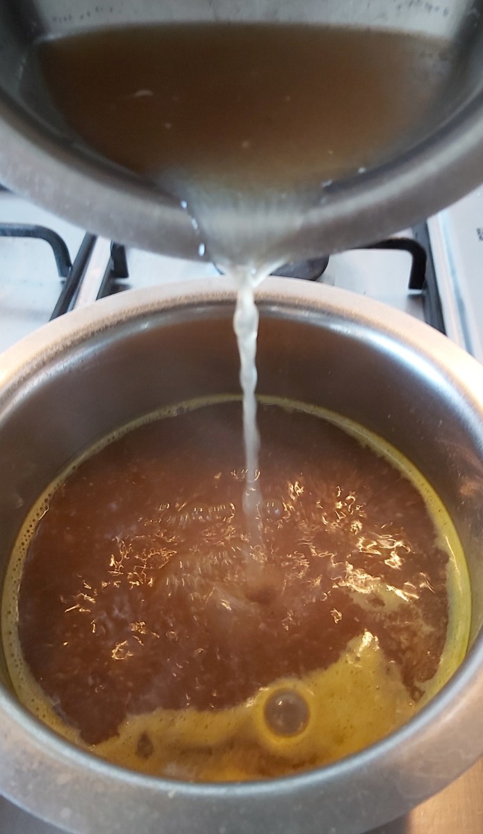 Add prepared tamarind juice. 
