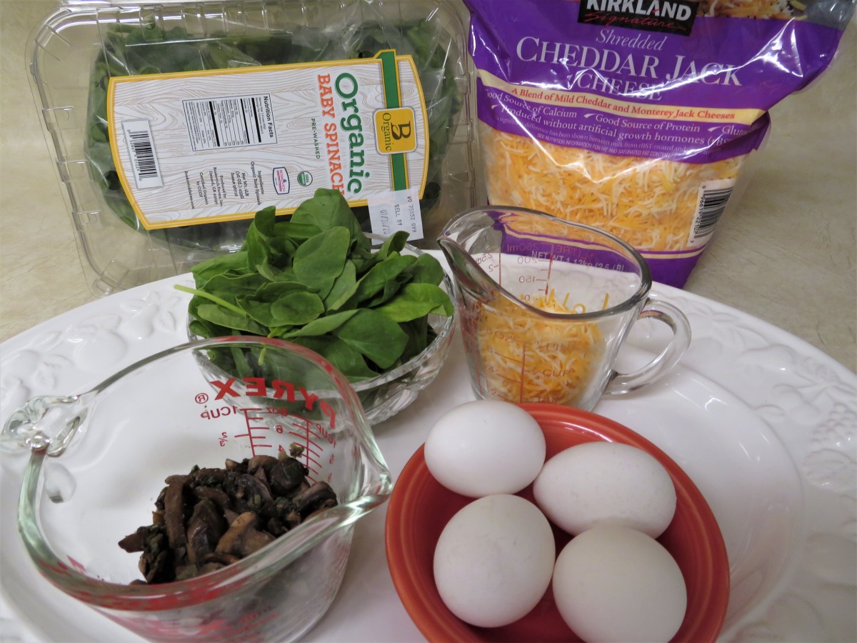 Main ingredients for the frittata recipe
