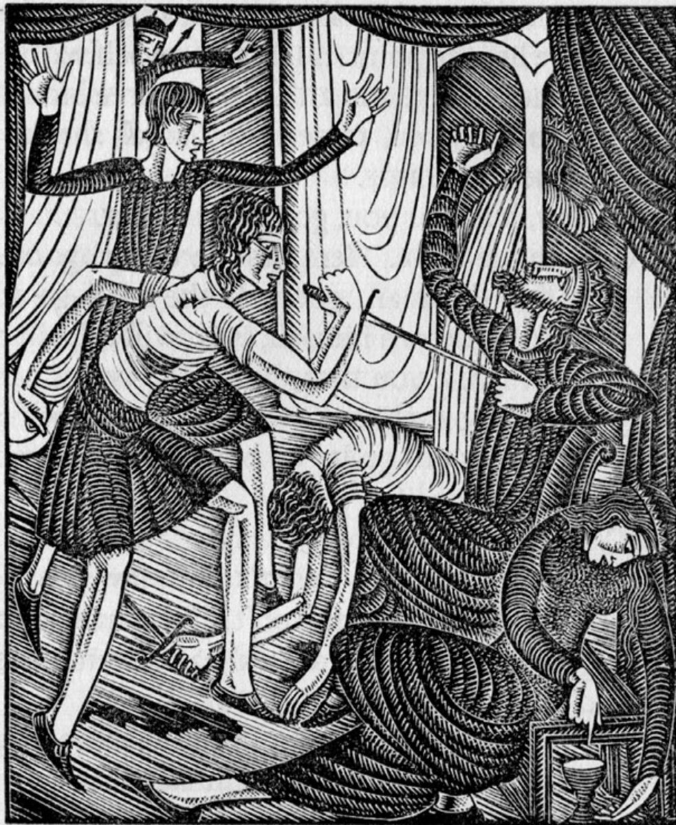 Illustration by Eric Gill from "The Tragedy of Hamlet, Prince of Denmark", 1933