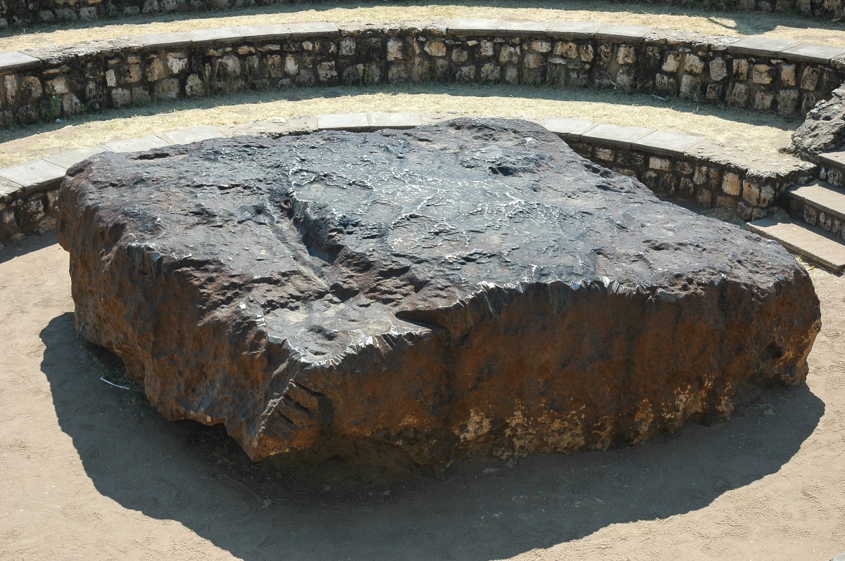 The Hoba meteorite in Namibia is the largest meteorite so far discovered. Meteorites may have carried formic acid to Earth.