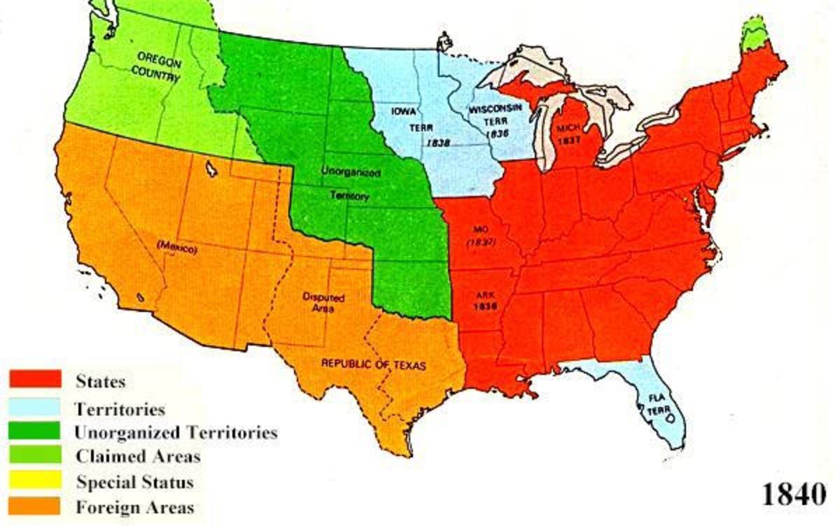 UNITED STATES MAP 1840