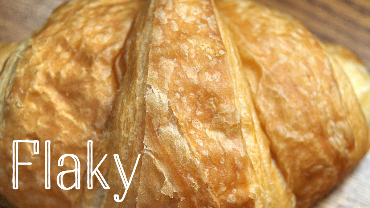 And some things, like foods, can be flaky. 