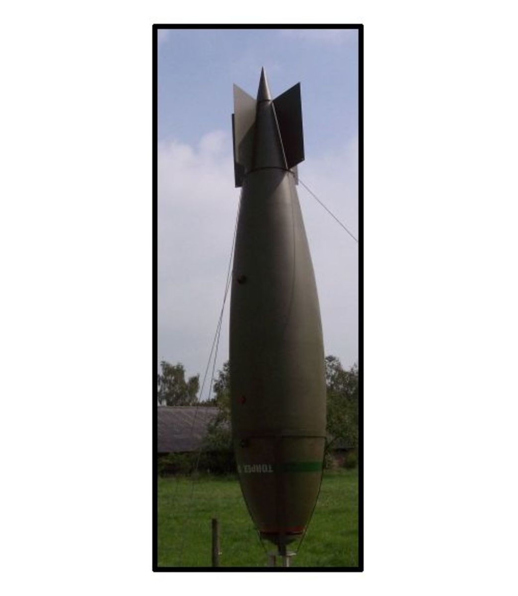 Tall Boy Bomb (12,000 lbs, 21 feet long).