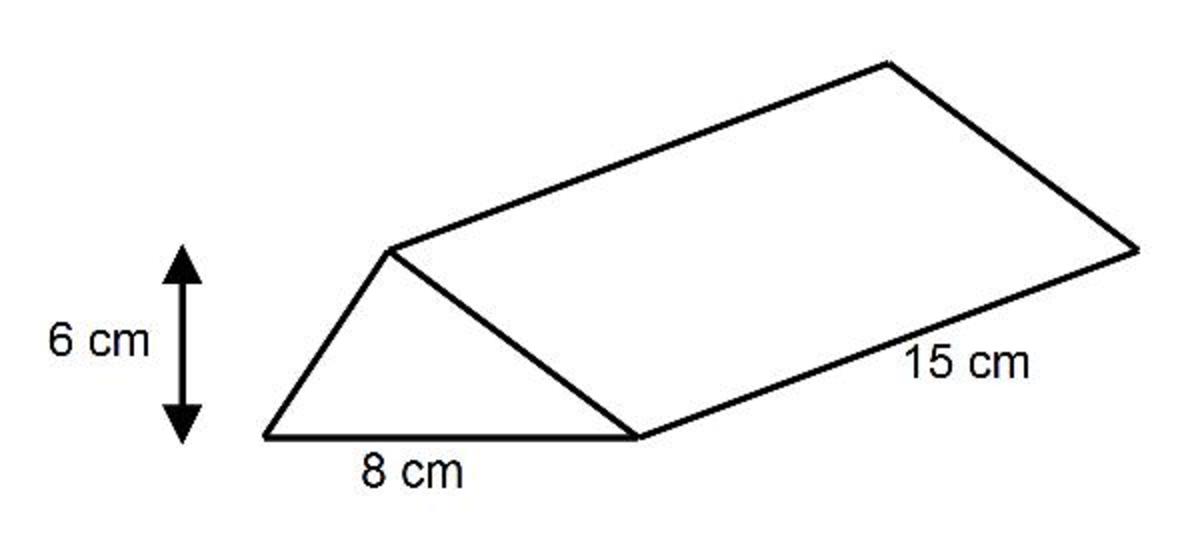 In this second example, we need to calculate the mass of this triangular prism. 