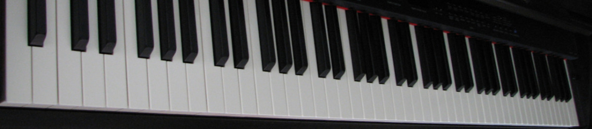 Piano keyboard.