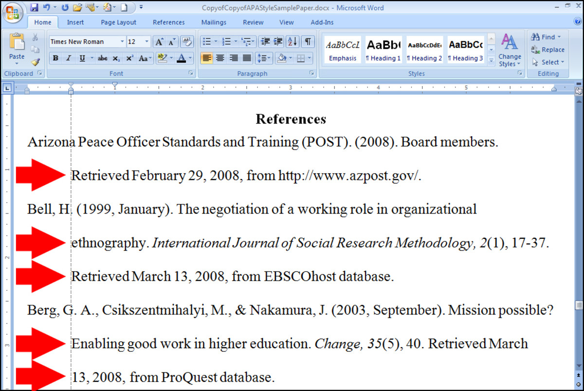 How To Make A Reference Page In Apa Format On Word