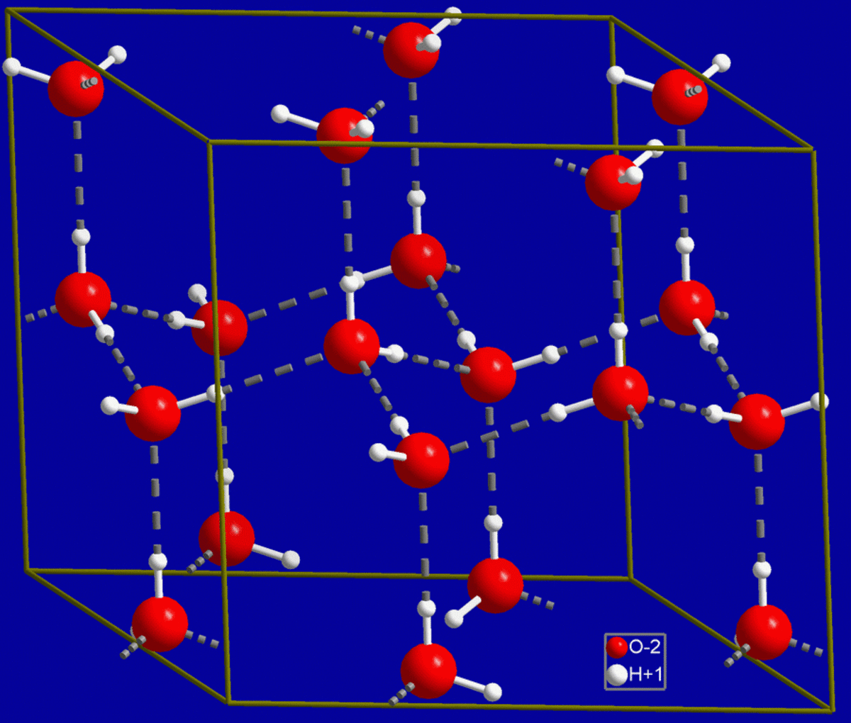 Molecular Matrix - Ice. Look beyond the dark blue background and notice the similarity of the ice matrix with the one below.