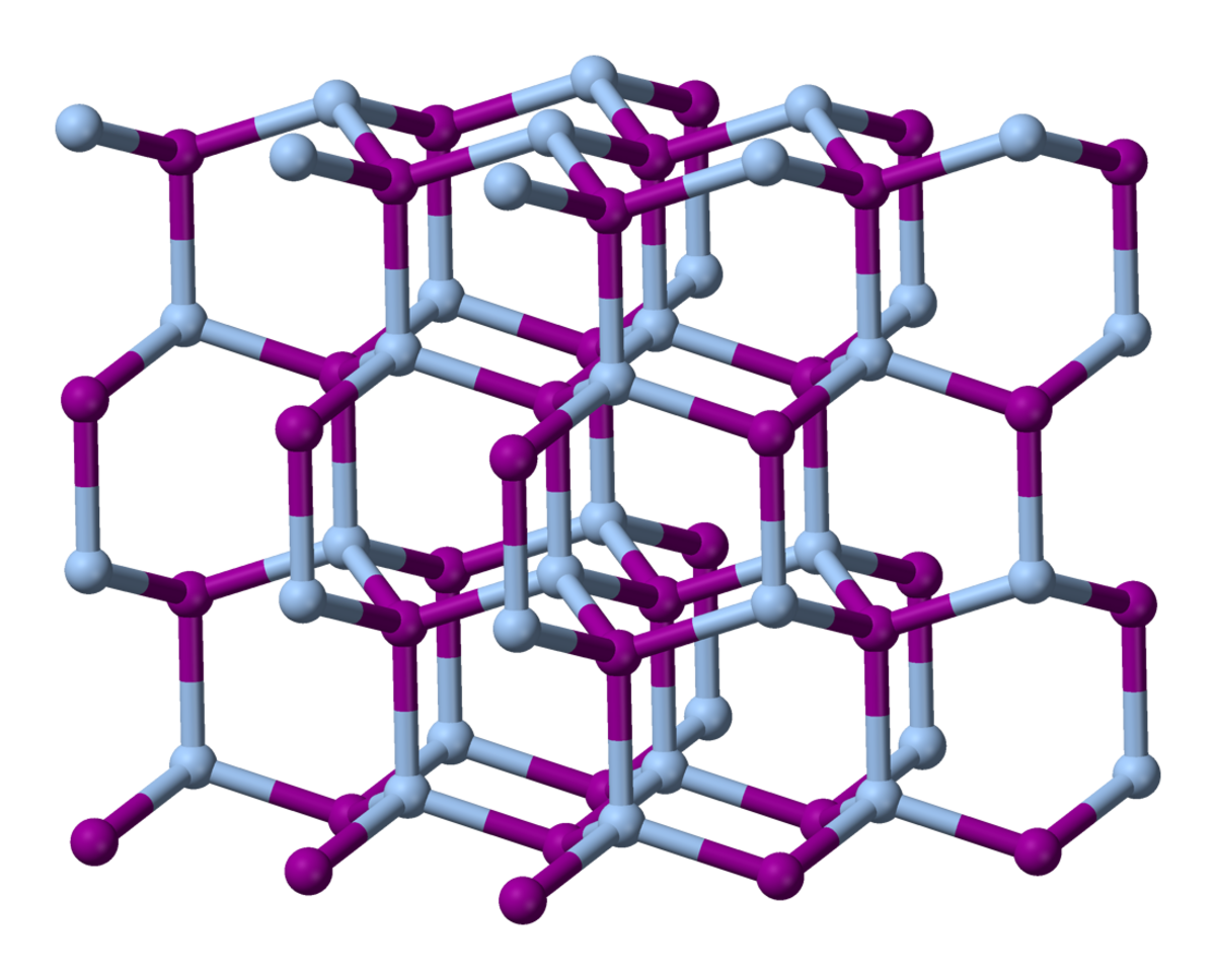 Molecular Matrix - Silver Iodide. Its similar hexagonal shape gives this compound a similar ability to precipitate water vapor.