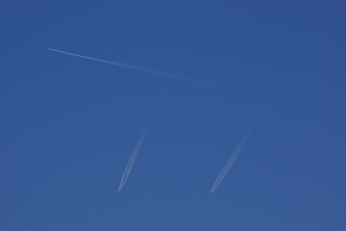 Contrails that form under cool and dry atmospheric conditions will dissipate quickly.
