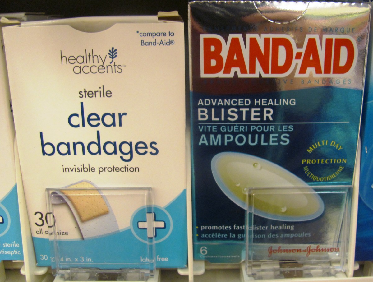 Make sure she has bandages when needed.  Pack a variety of shapes and sizes.