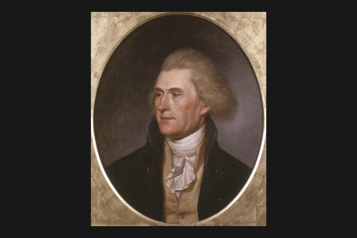 A portrait of Thomas Jefferson painted by Charles Wilson Peale in 1790.