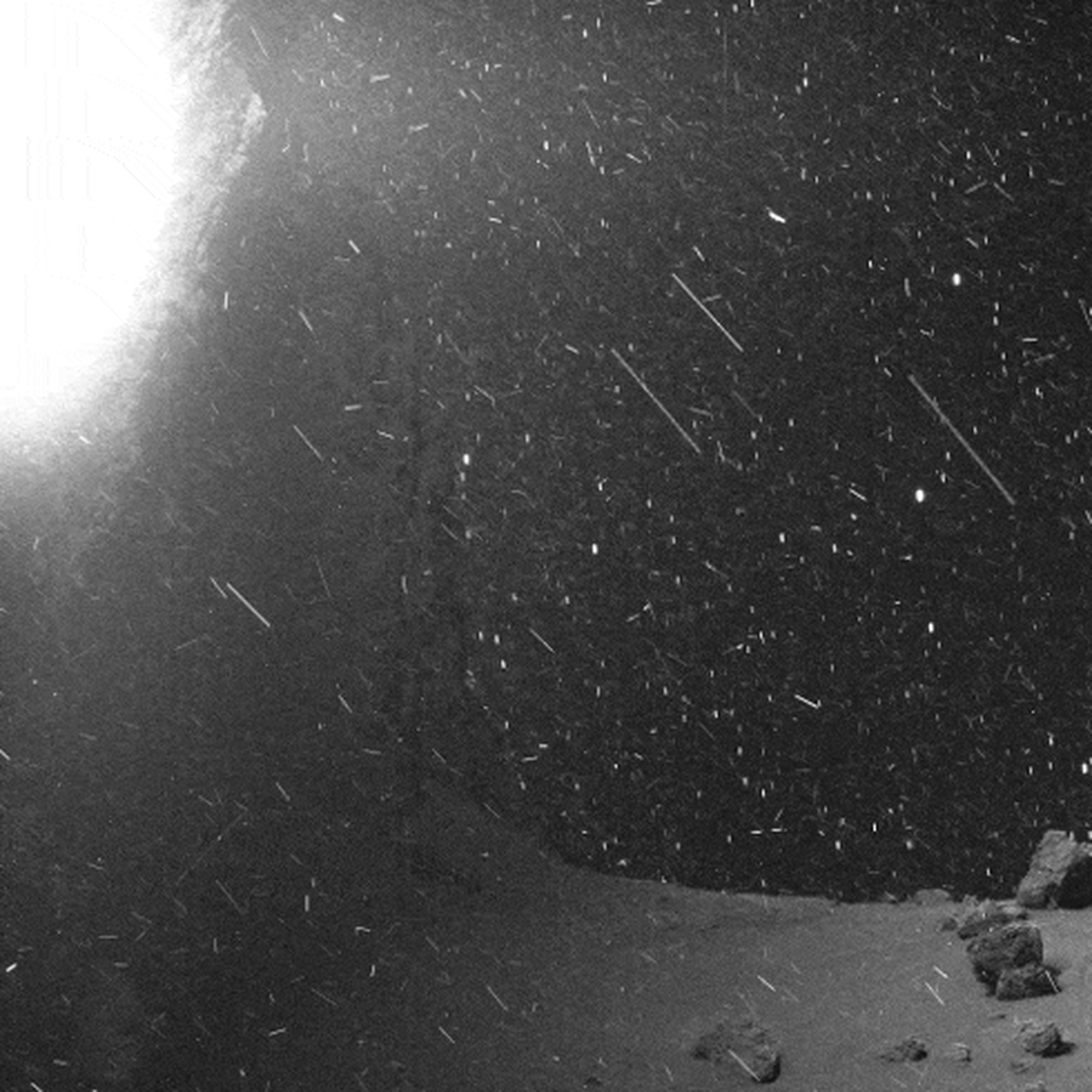 Rosetta movie from June 1, 2016 taken in 12.5 second exposures from 13 kilometers away.