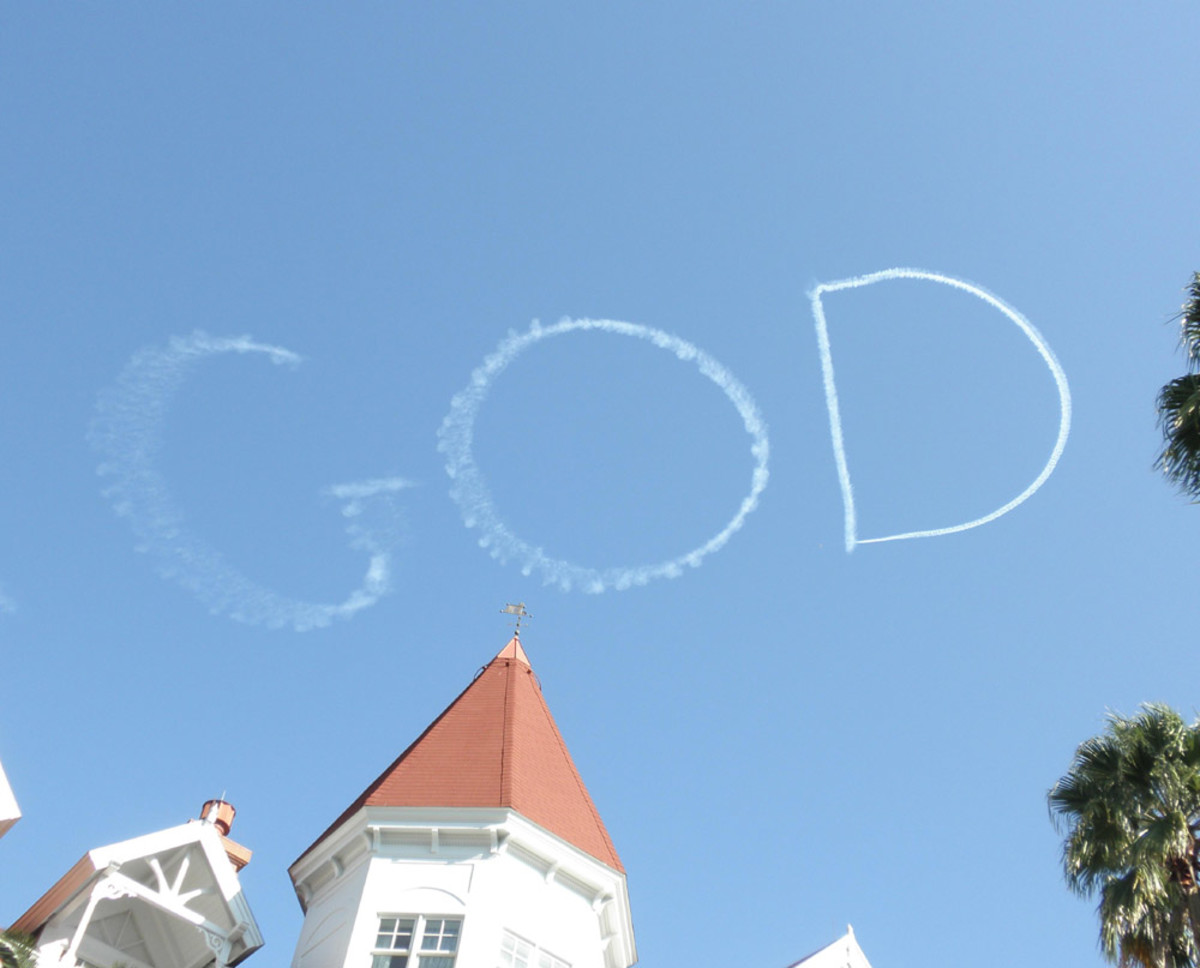 Skywriting is the only way atheists see GOD in the sky.