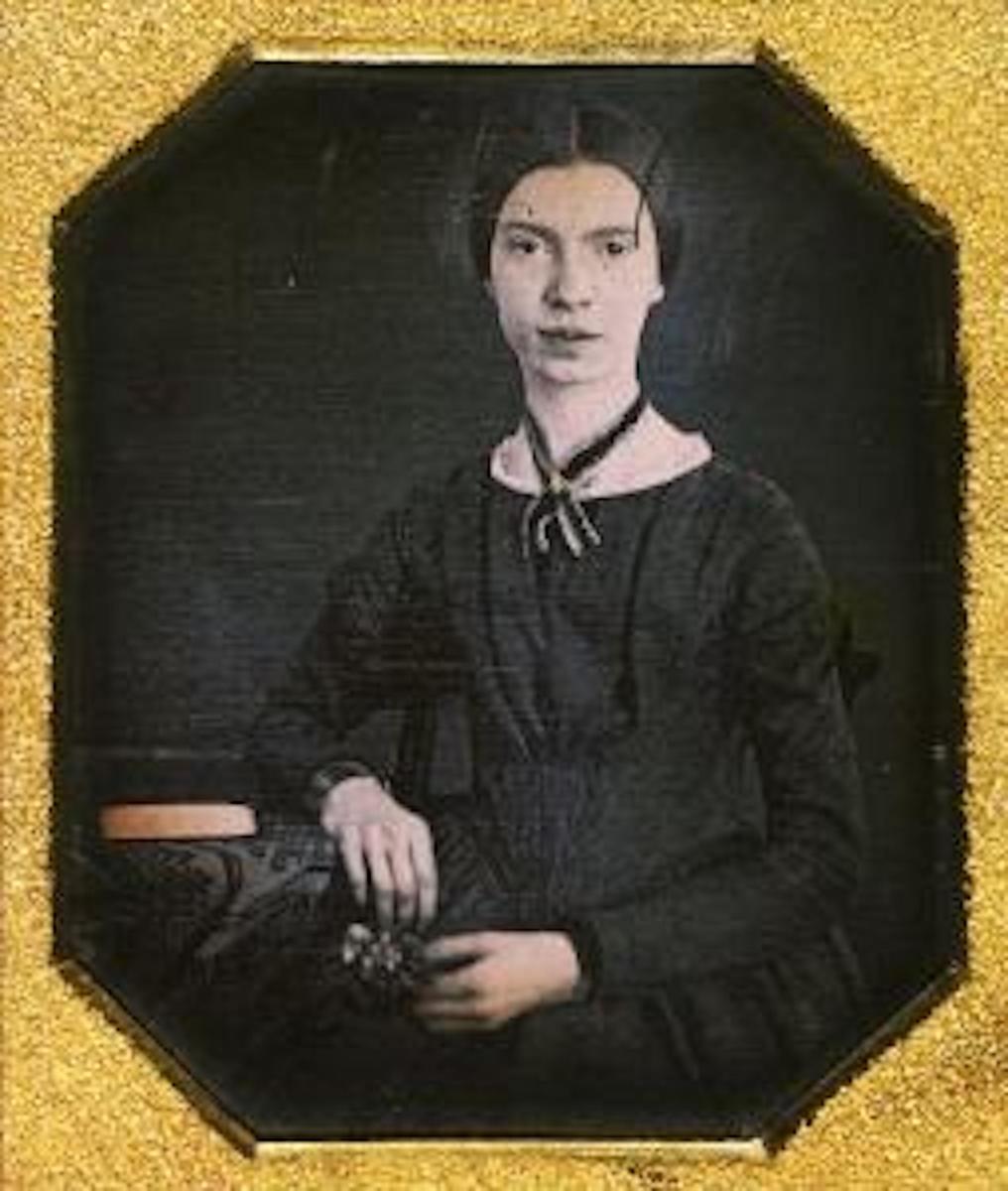 Emily Dickinson - circa age 17 -  the daguerreotype thought to hold the only true image of the poet