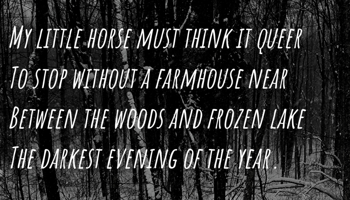 Poem Analysis Robert Frost S Stopping By Woods On A Snowy Evening Owlcation